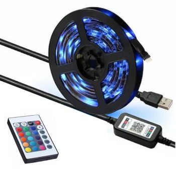 ΤΑΙΝΙΑ LED RGB 2m ΜΕ ΤΗΛΕΧΕΙΡΙΣΜΟ 5V