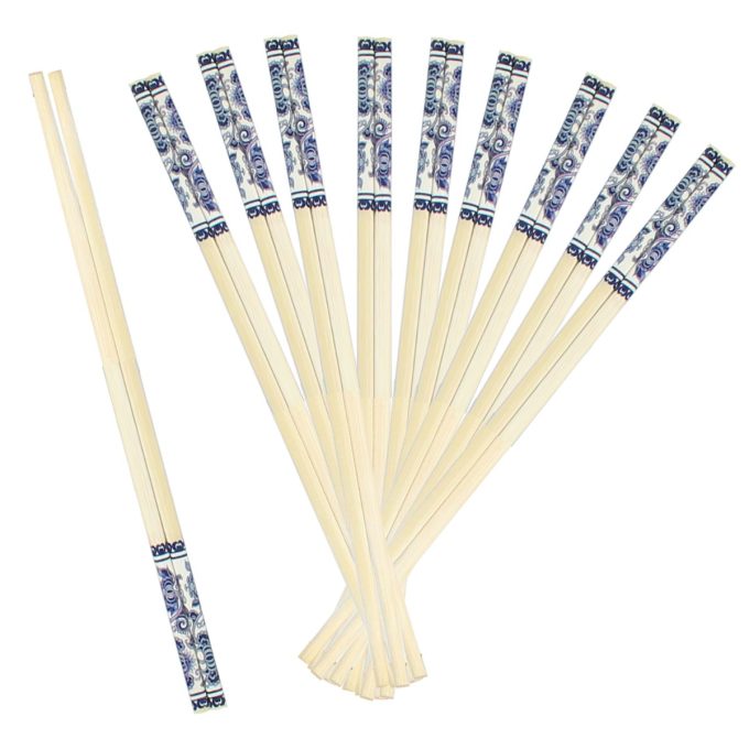 CHOPSTICKS ΑΠΟ ΜΠΑΜΠΟΥ ΣΕΤ 10 ΖΕΥΓΗ ΜΠΛΕ