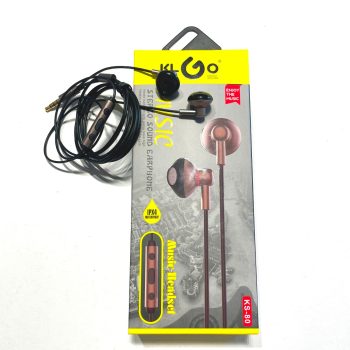 ΑΚΟΥΣΤΙΚΑ HANDS FREE ΑΔΙΑΒΡΟΧΑ 3.5mm ΜΑΥΡΟ-ΧΡΥΣΟ KS-80 KLGO