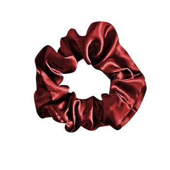 SCRUNCHIE ΣΑΤΕΝ ΚΟΚΚΙΝO